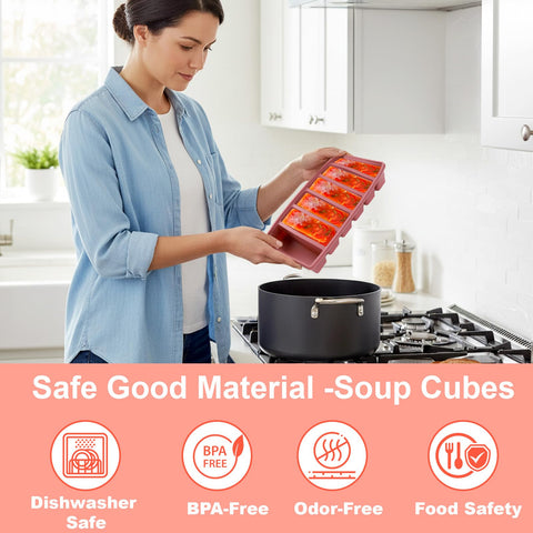 Mity Rain colorful silicone freezer trays brighten your fridge while preserving freshness.