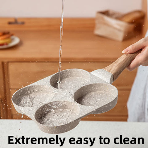 MIUGO medical stone egg pan close up highlights durable nonstick surface