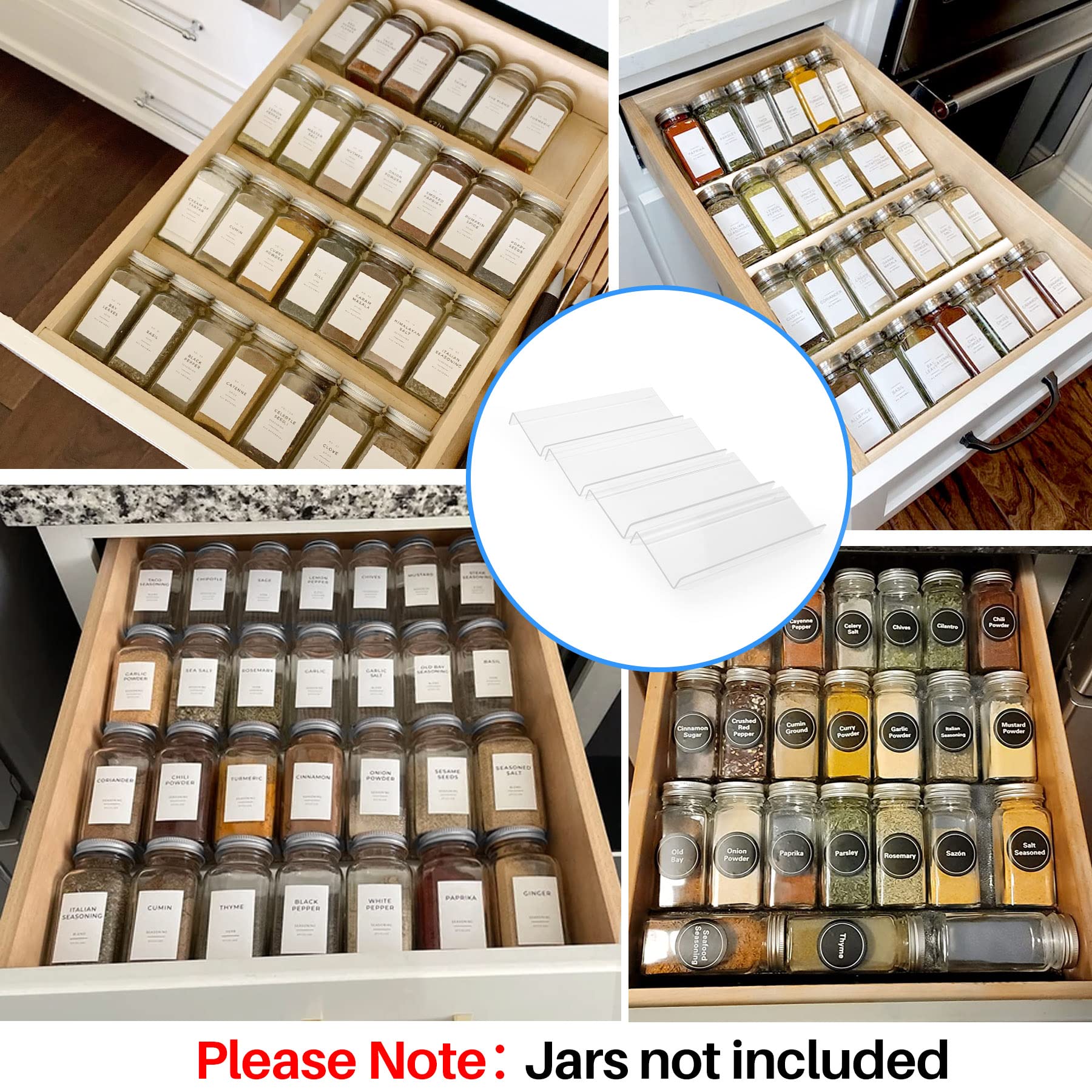 MIUKAA expandable drawer insert keeps spices neatly arranged and easy to customize.