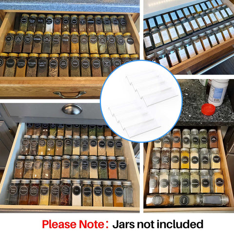 MIUKAA expandable spice rack fits 13 to 26 inch drawers for flexible space
