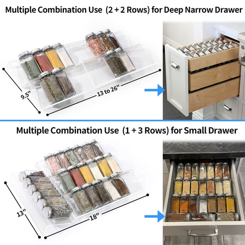 MIUKAA spice jar display keeps jars visible and easy to grab