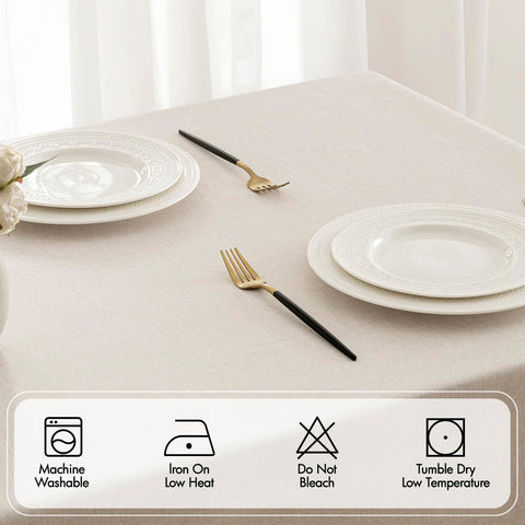 MIULEE 60x104 inch tablecloth fits large rectangular tables with a graceful fall.