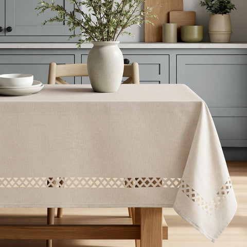 MIULEE dense faux-linen fabric provides premium feel and durability for everyday meals.