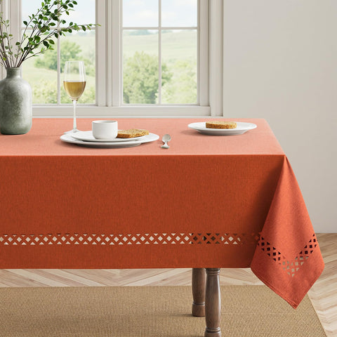 MIULEE burnt orange holiday dining tablecloth adds warmth to celebrations