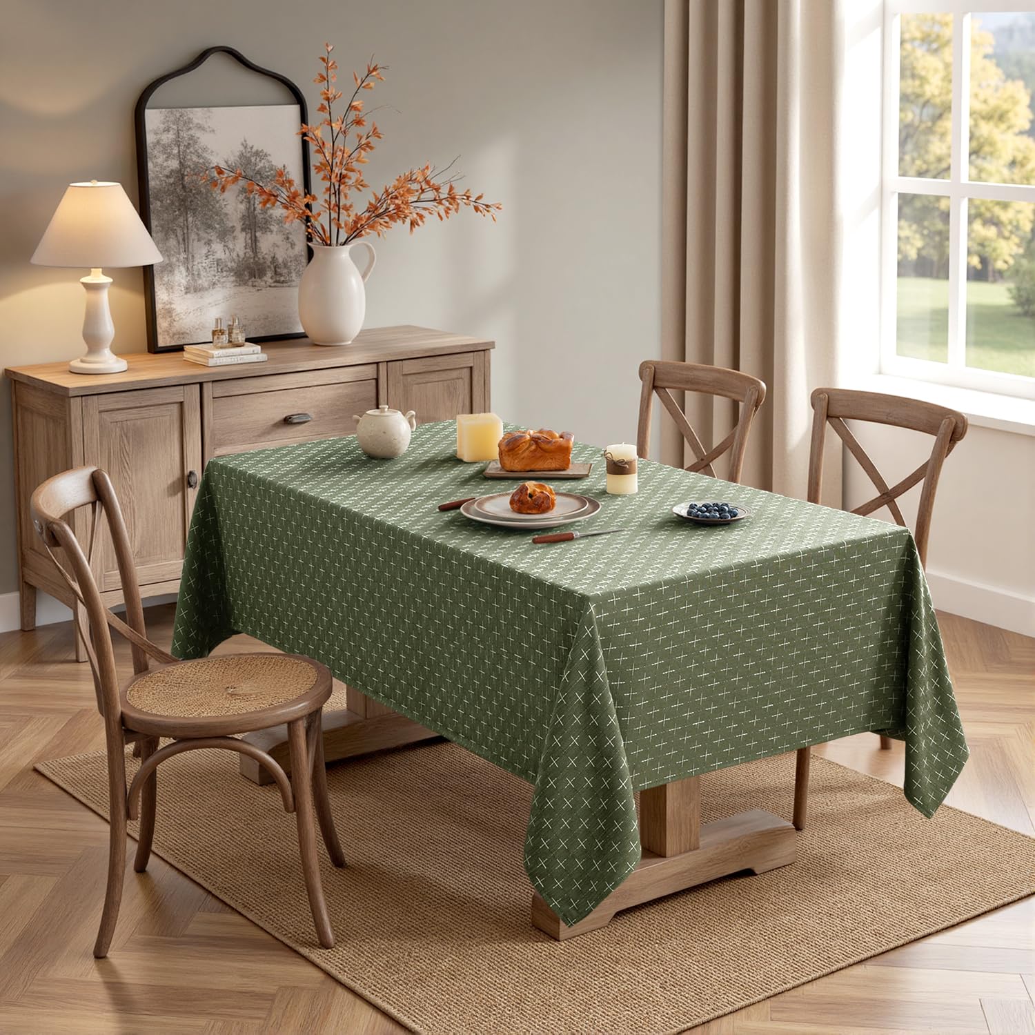 MIULEE rustic farmhouse style enhances cafe or dining room decor.