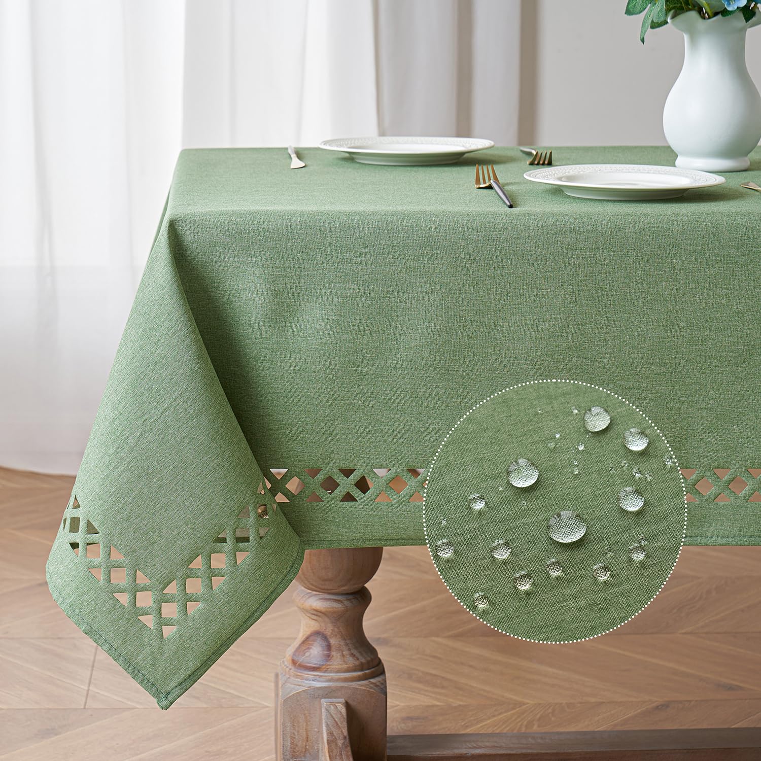 MIULEE Sage Green tablecloth wedding reception table styling.