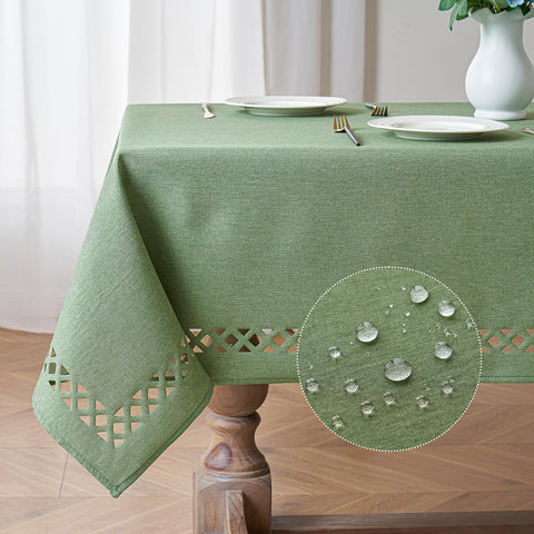 MIULEE Sage Green tablecloth wedding reception table styling.