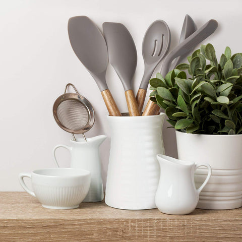 Miusco durable silicone set protects non-stick pans during use