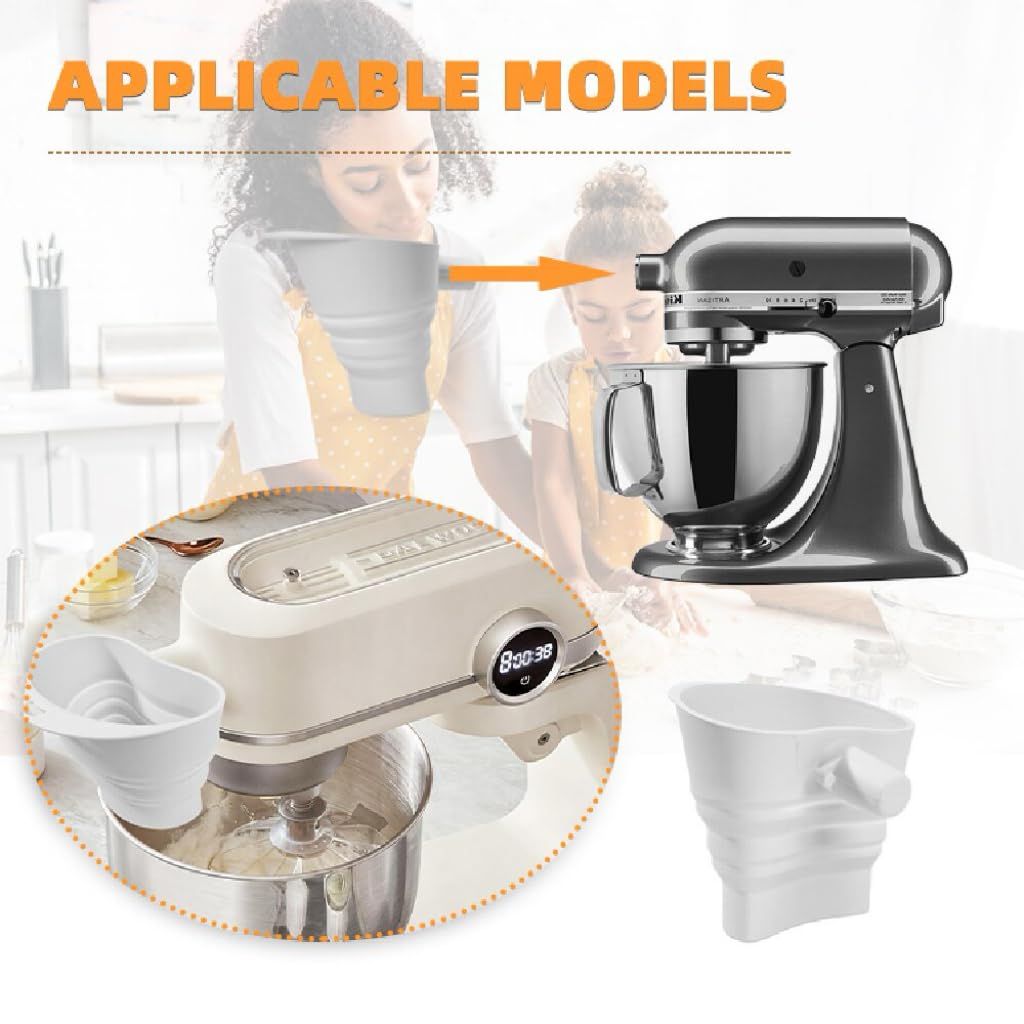 MIUXRZ dishwasher-safe flour funnel cleans quickly after use