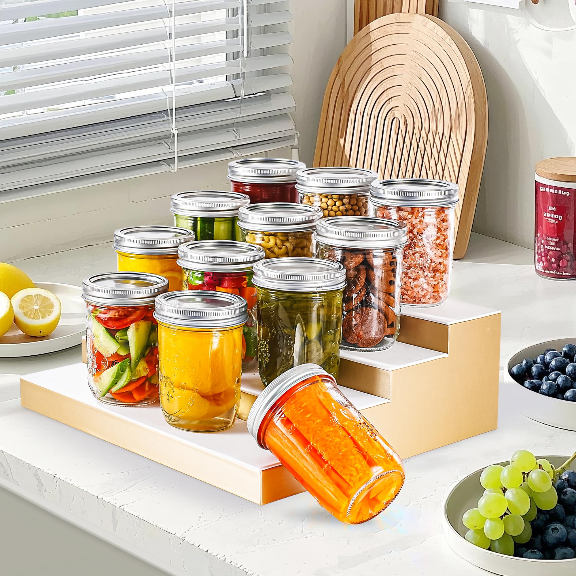 Miuyhji airtight-lid 16oz jar with silicone seal for leakproof storage.