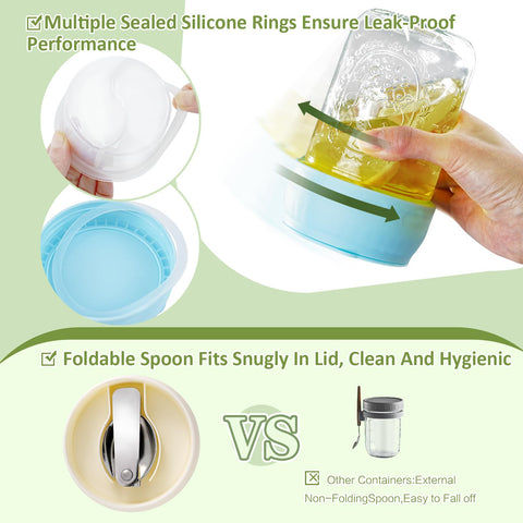 Miuyhji leak-resistant design helps prevent spills during commute and fridge storage.