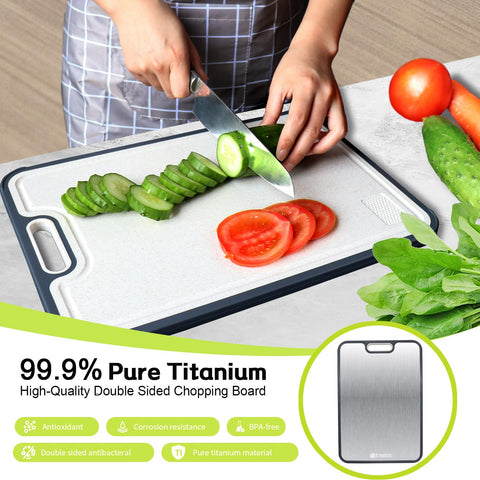 Mivndeeopu double‑sided cutting board designed for meat and produce prep.