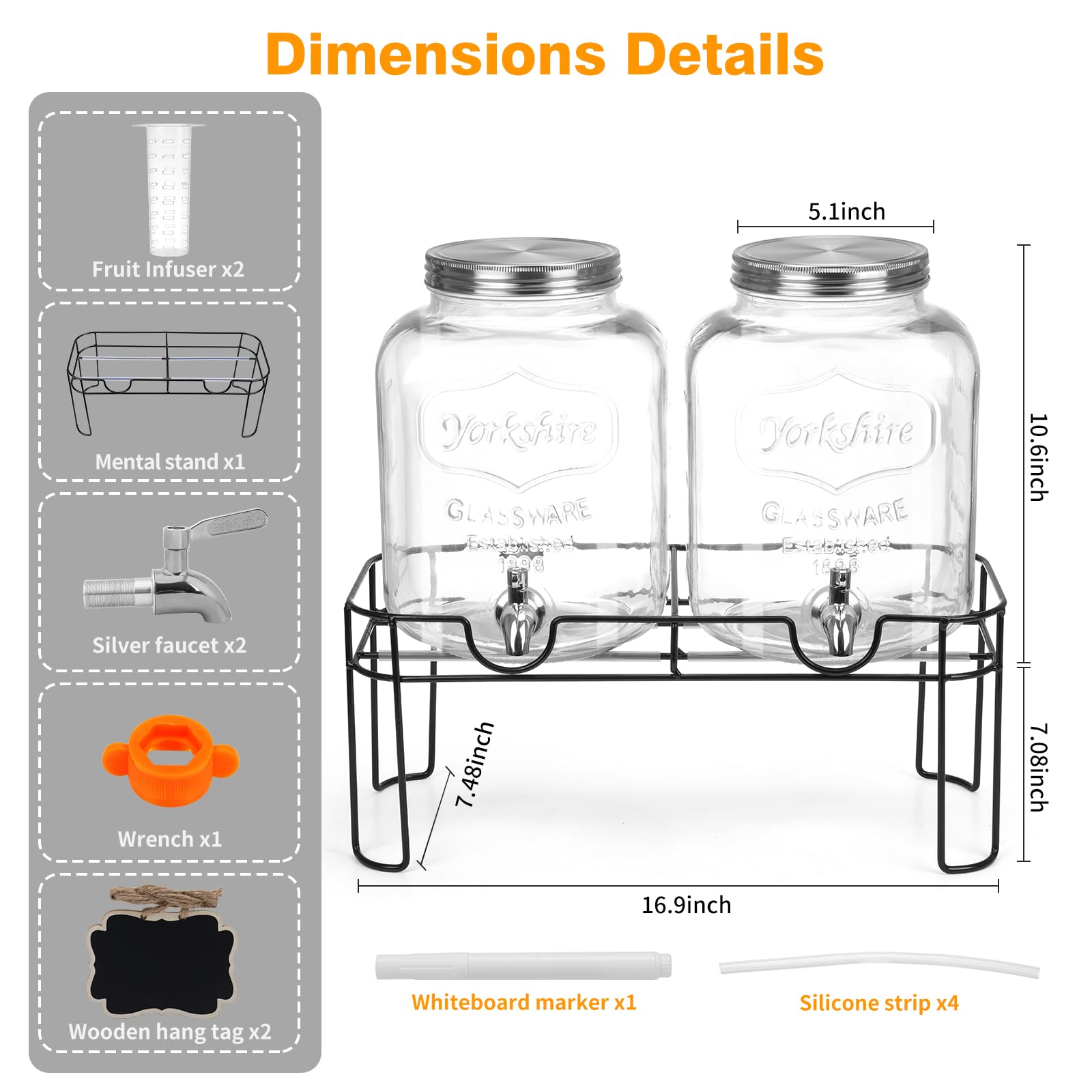 MIWUYI 1.6-gallon beverage dispenser ready for large gatherings and outdoor picnics