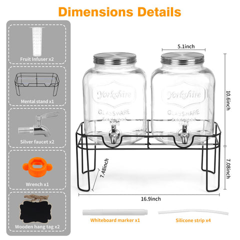 MIWUYI 1.6-gallon beverage dispenser ready for large gatherings and outdoor picnics