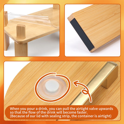MIWUYI anti-slip stand legs keep the dispenser stable.