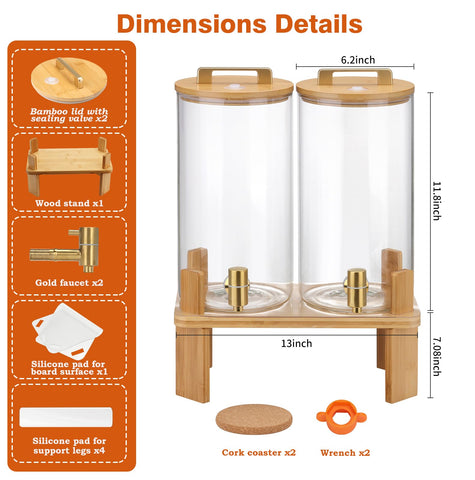 MIWUYI gold stainless steel faucet offers smooth, drip-free pouring.