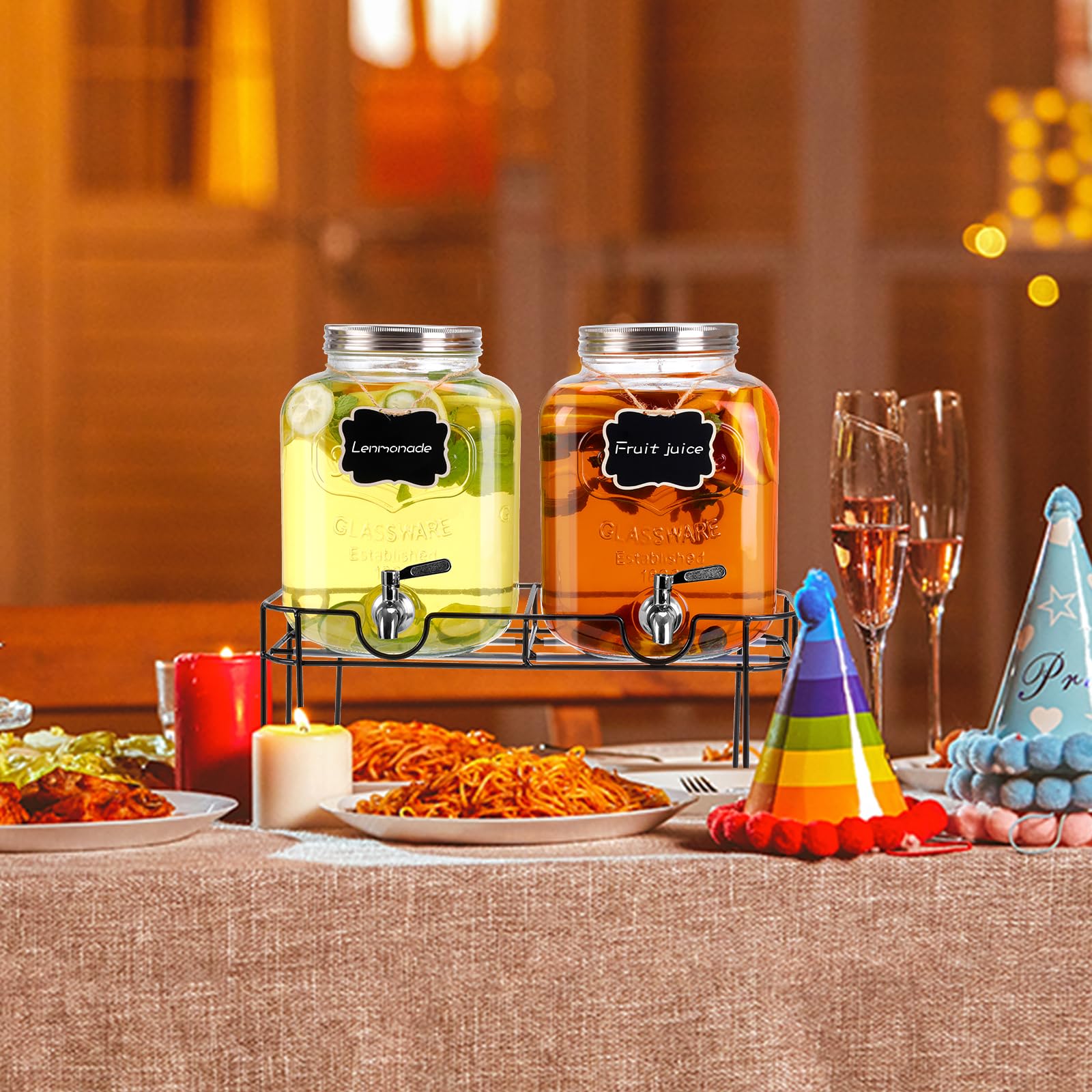 MIWUYI two-dispensers-on-setup ideal for parties and weddings