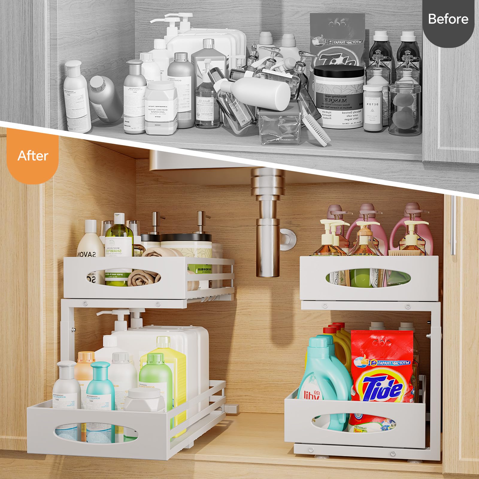 Mixeshop adjustable-height cabinet frame fitting varied depths