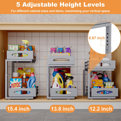 Mixeshop storage solution in kitchen or bathroom for tidy spaces.