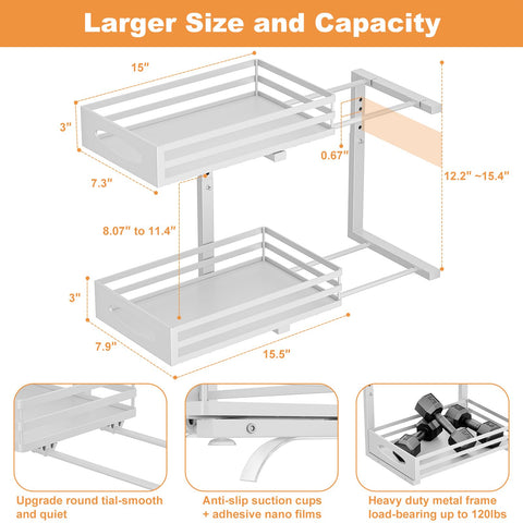 Mixeshop pull-out organizer with grid surface for moisture control