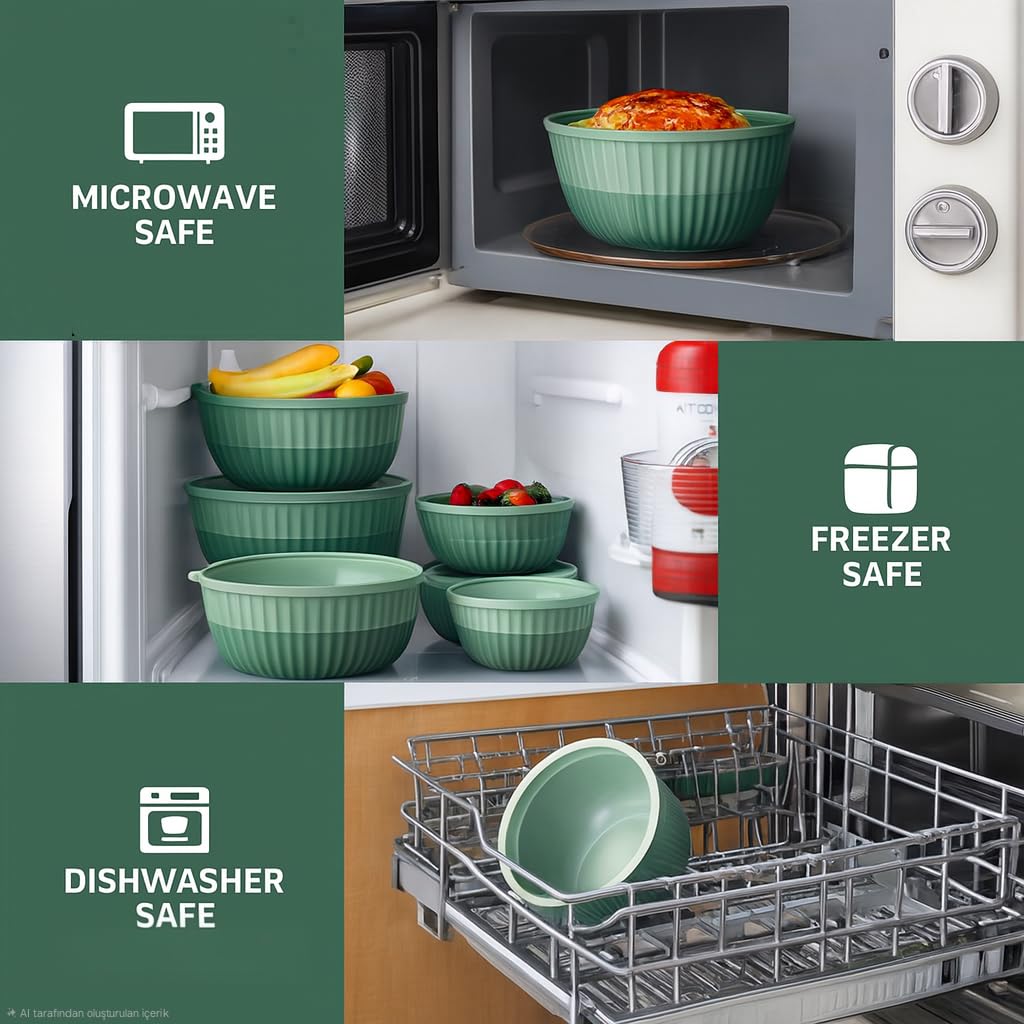 Mixing Bowls with Lids in 1.3L and 0.5L, ideal for sauces and small servings.