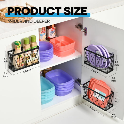 MIXISAV lid organizer installs inside cabinet for clutter-free countertops.