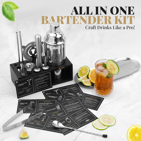 MixMate strainer helps smooth, clump-free pours every time.
