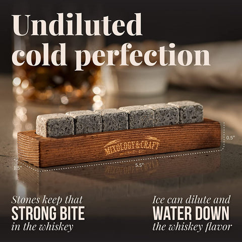 Mixology & Craft six cube granite stones ready for premium entertaining.