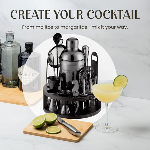 Mixology and Craft Bartender Kit spiral bar spoon for stirring and layering.