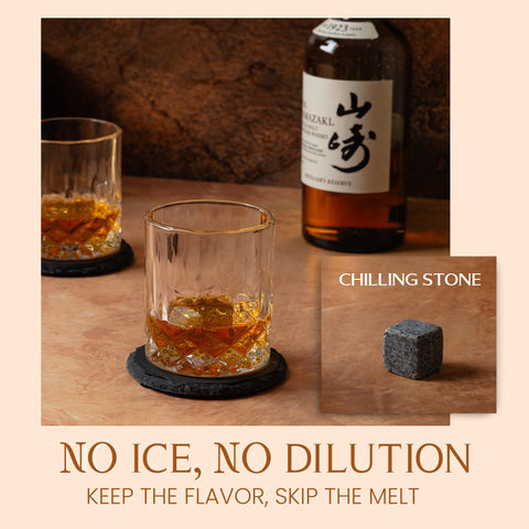 Mixology & Craft gift-ready bar set helps store stones securely in velvet bag.