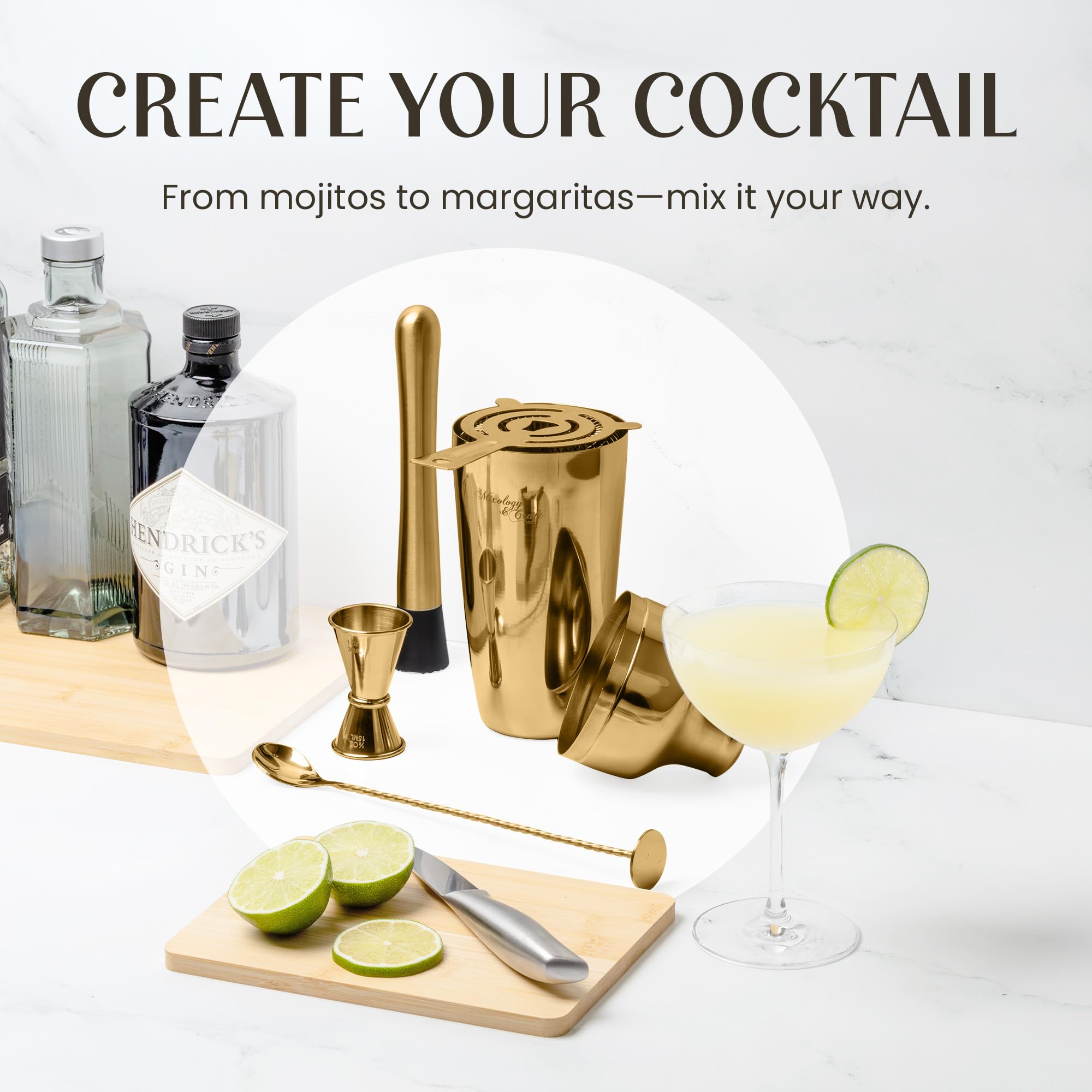 Mixology & Craft 15/30ml jigger for accurate measurements.
