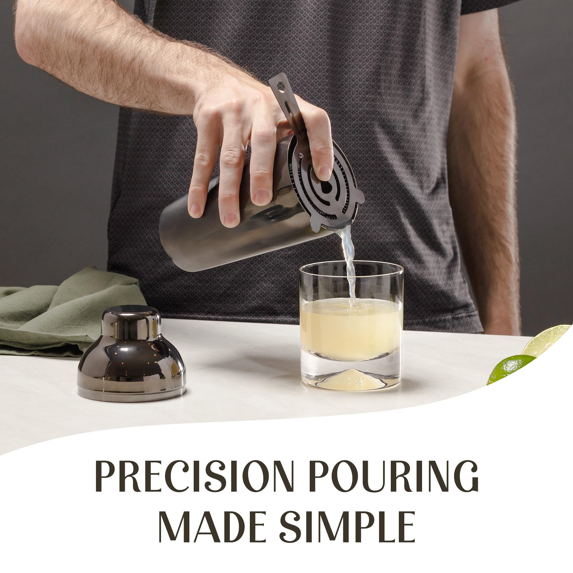 Mixology & Craft liquor pourers pair for controlled pours.