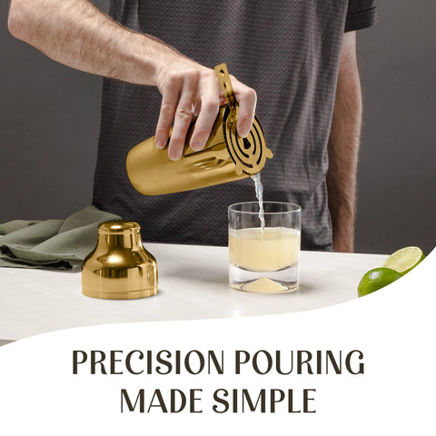 Mixology & Craft liquor pourers set for drip-free dispensing.
