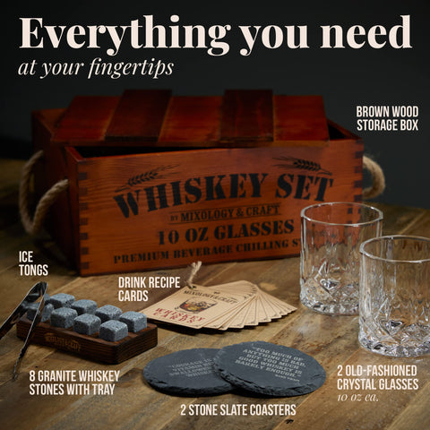 Mixology & Craft metal tongs for easy handling of stones and glassware.