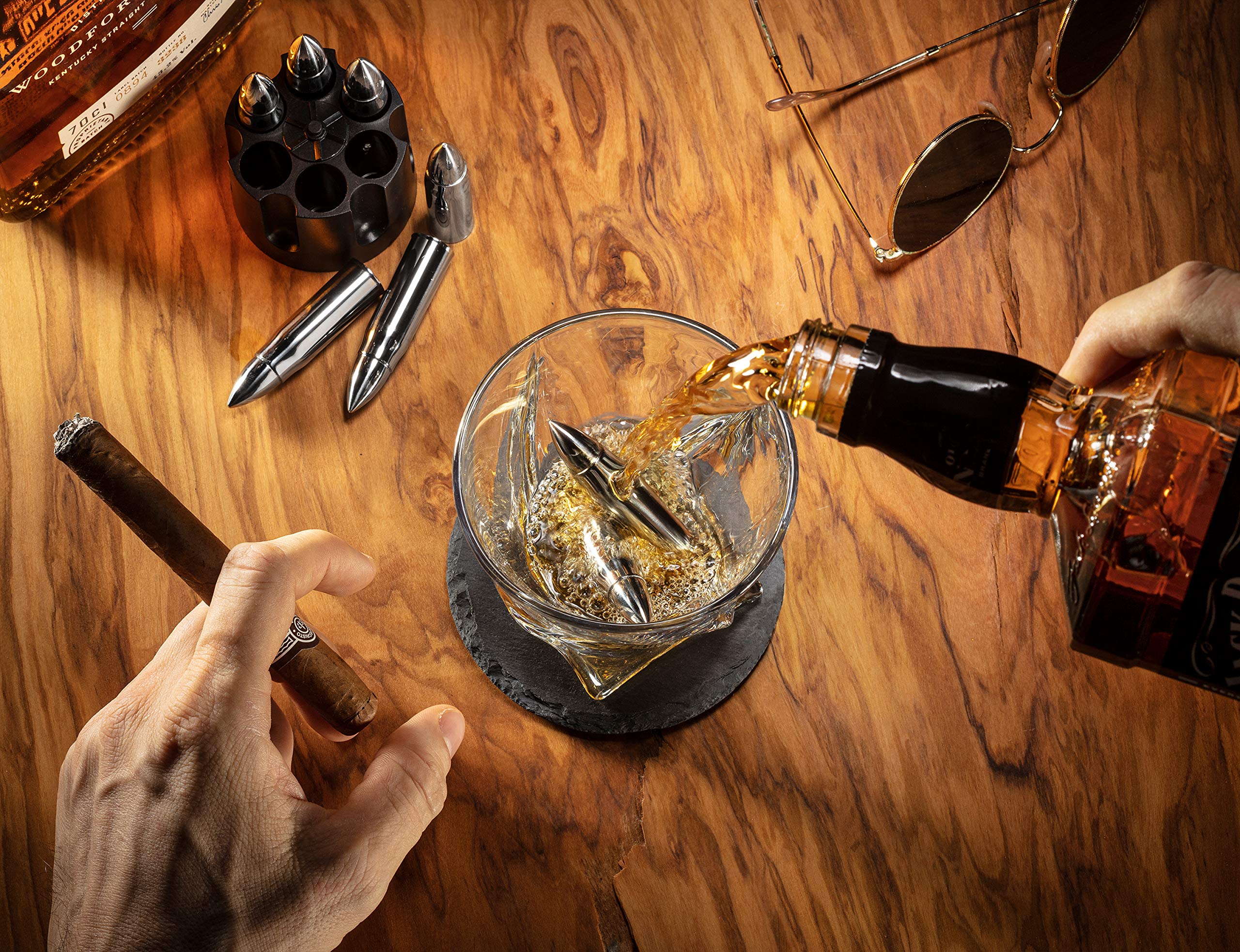Mixology & Craft revolver storage case keeps stones organized and portable