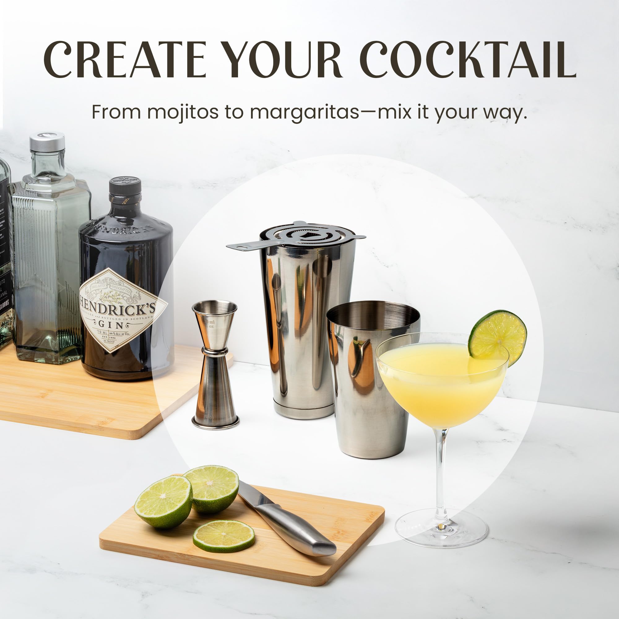 Mixology & Craft Rust-resistant stainless steel construction for durability.