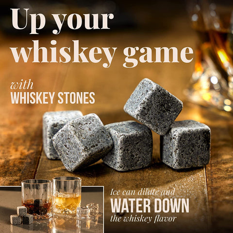 Mixology & Craft wooden tray holds stones for easy chilling.