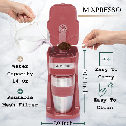 Mixpresso auto shut-off ensures safe, unattended brewing every time.