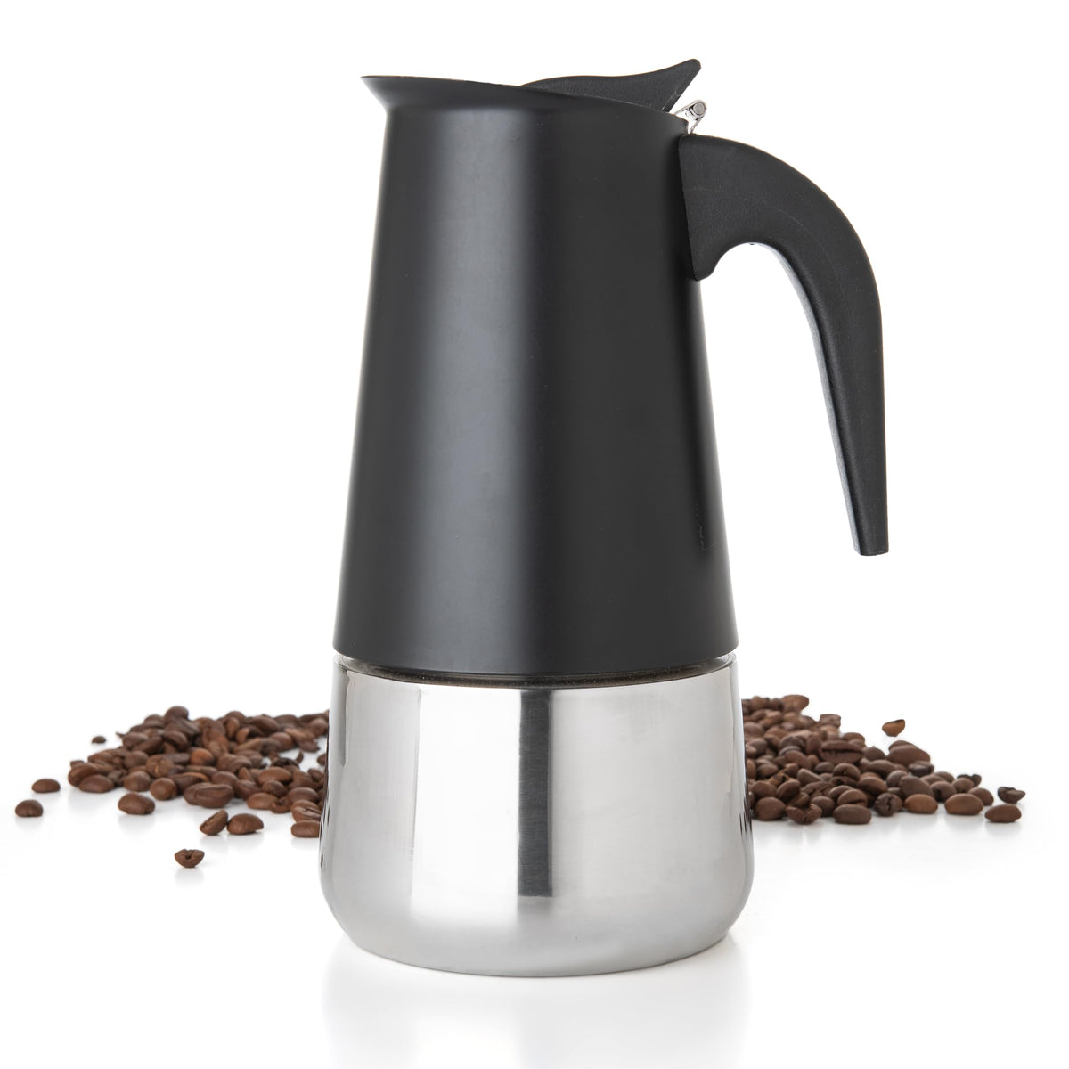 Mixpresso Black 9-Cup Greca stovetop pot for bold espresso at home or camp