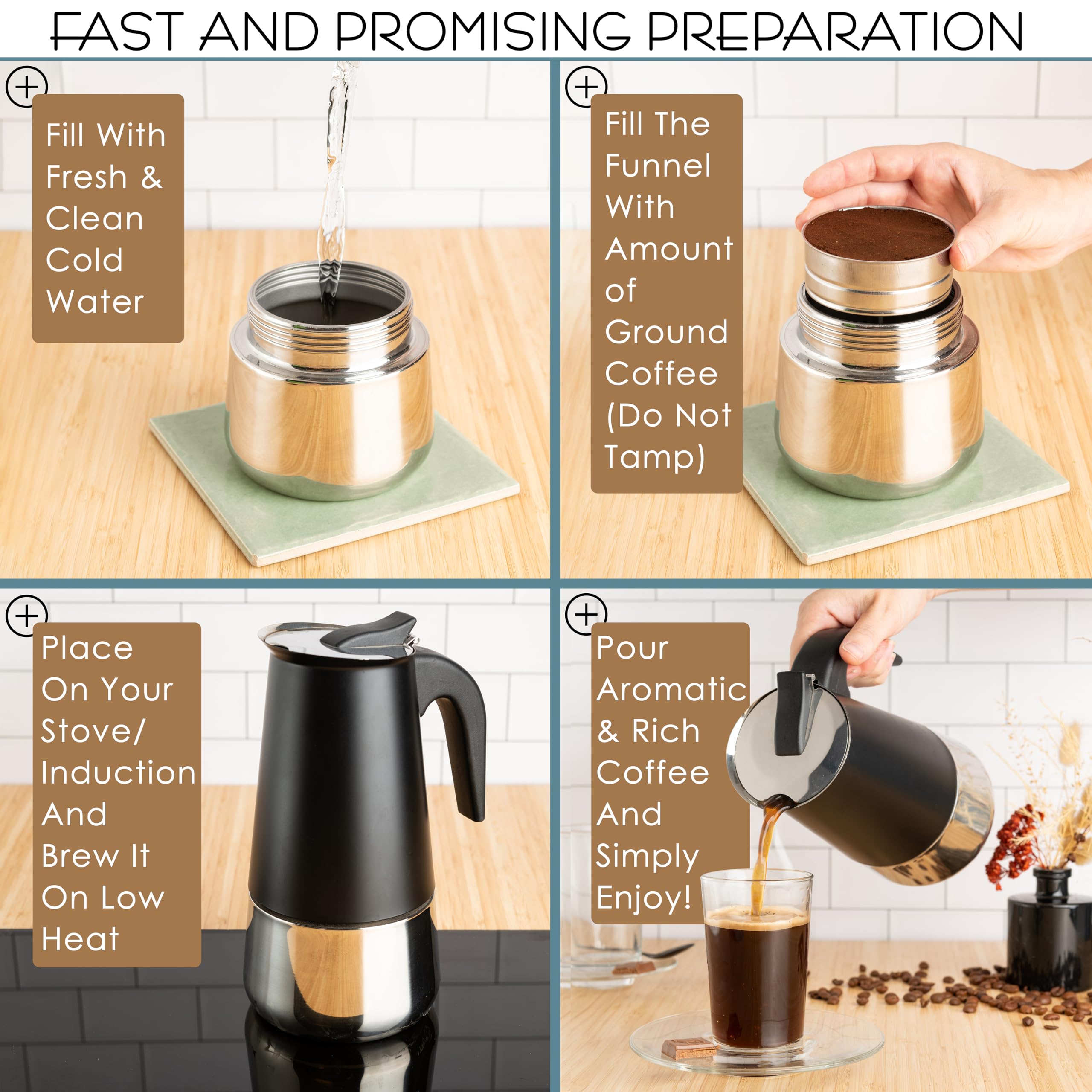 Mixpresso built-in filter reduces waste by avoiding paper filters
