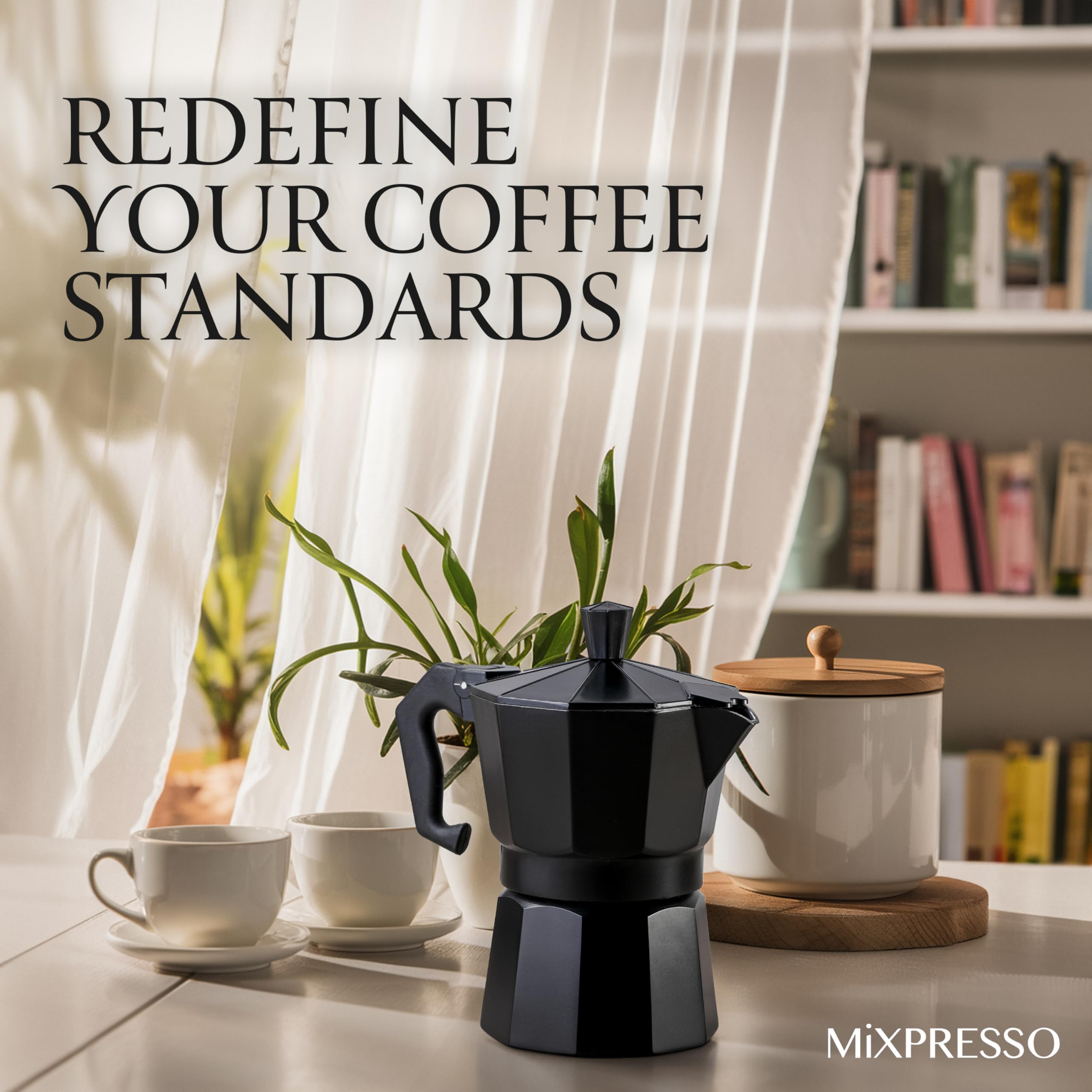 Mixpresso Camping espresso pot, perfect for outdoor coffee.