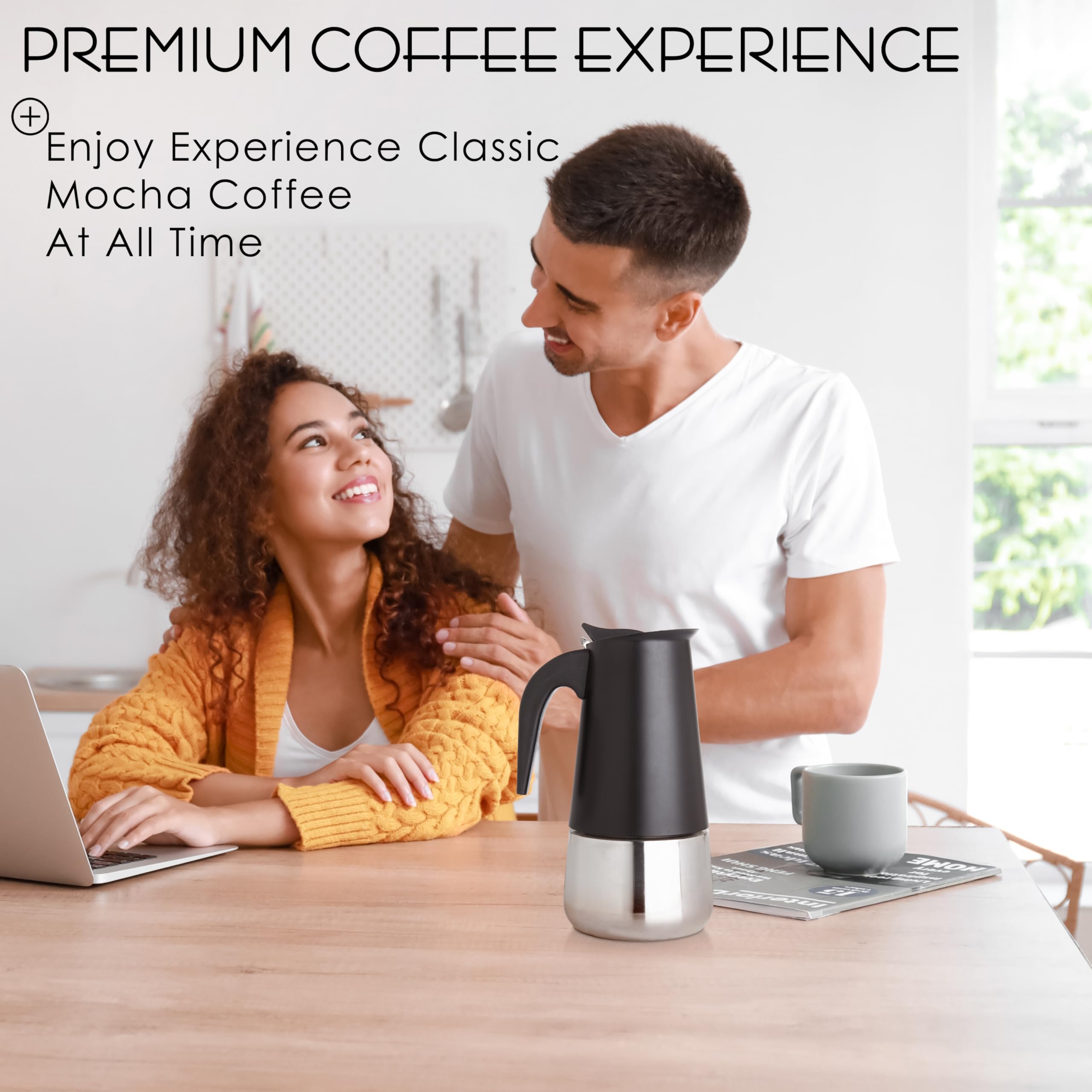 Mixpresso espresso percolator design heats quickly for espresso