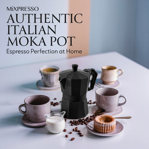 Mixpresso Moka Pot assembly, easy to assemble before brewing.