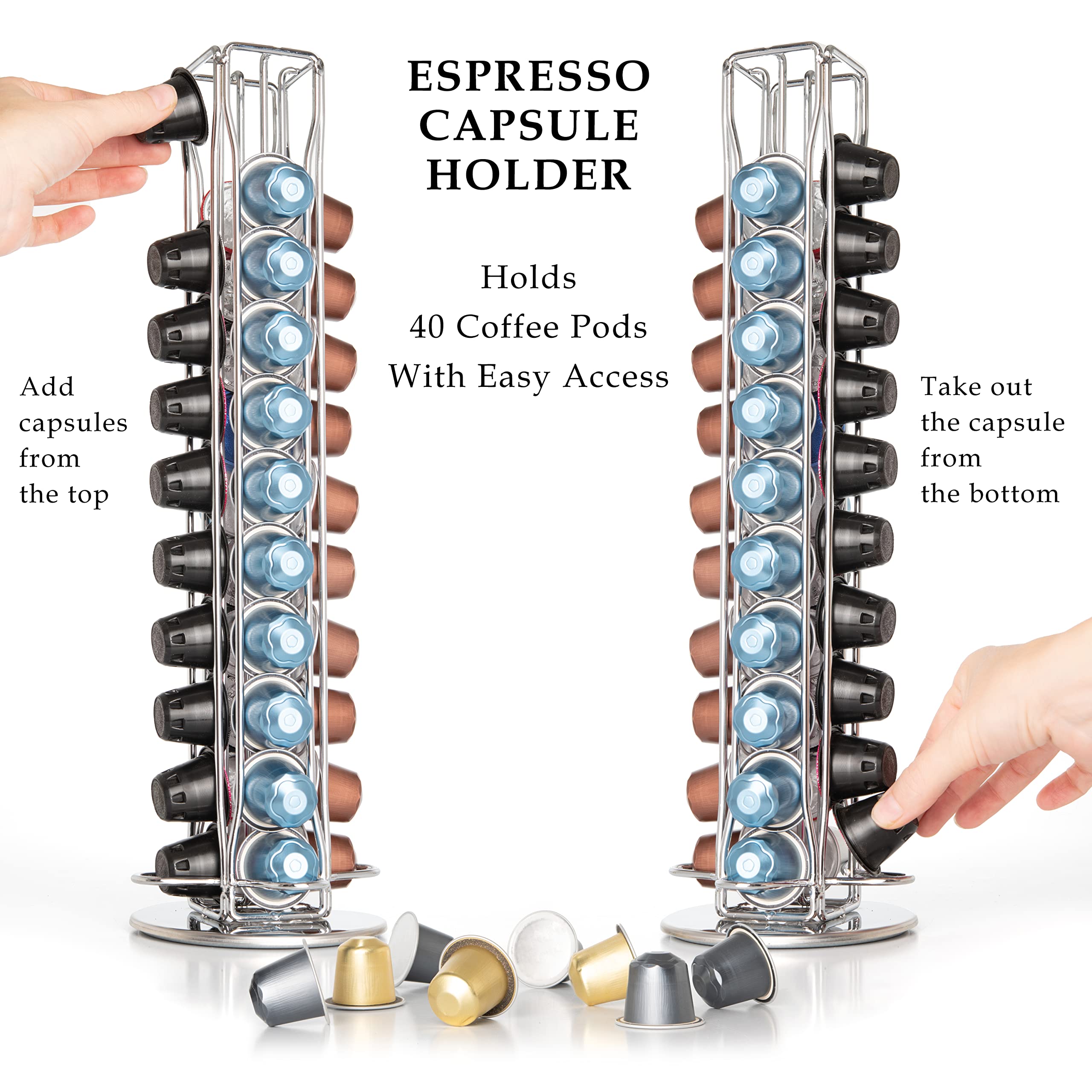 Mixpresso Nespresso capsules compatibility stores original pods neatly.