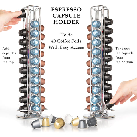Mixpresso Nespresso capsules compatibility stores original pods neatly.