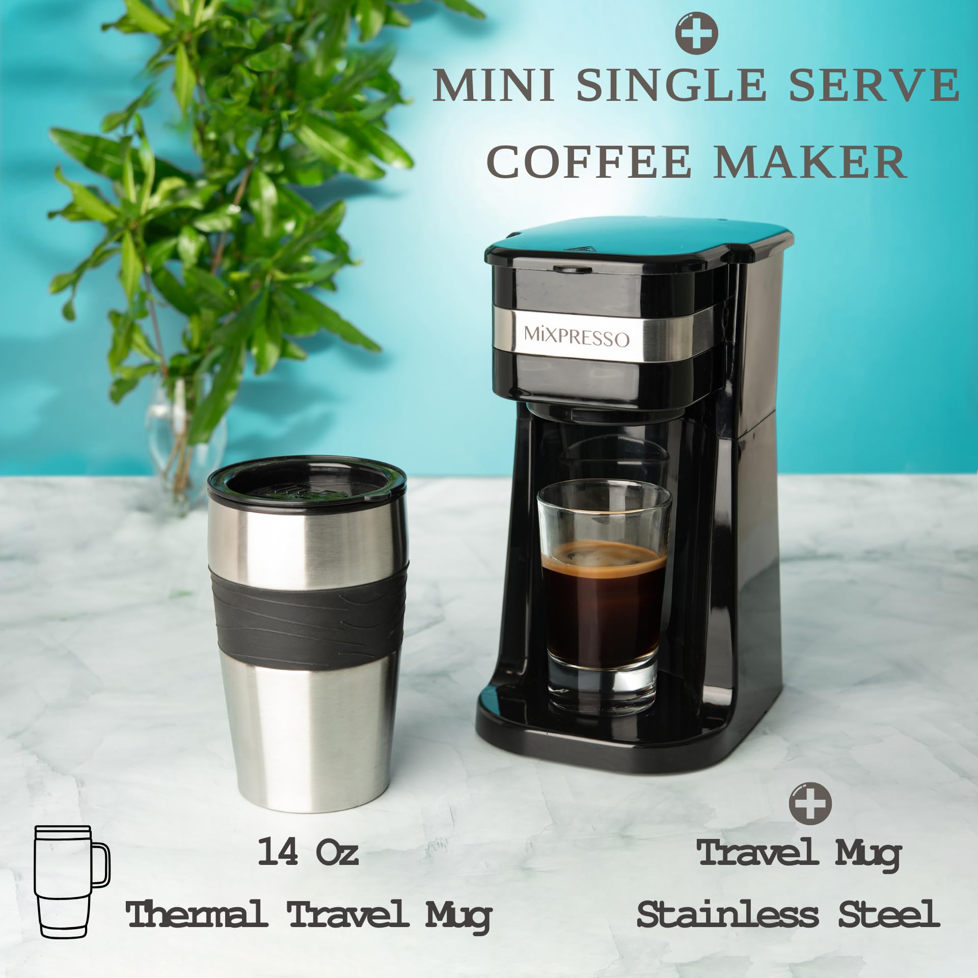 Mixpresso reusable filter removable for easy, eco-friendly brewing.