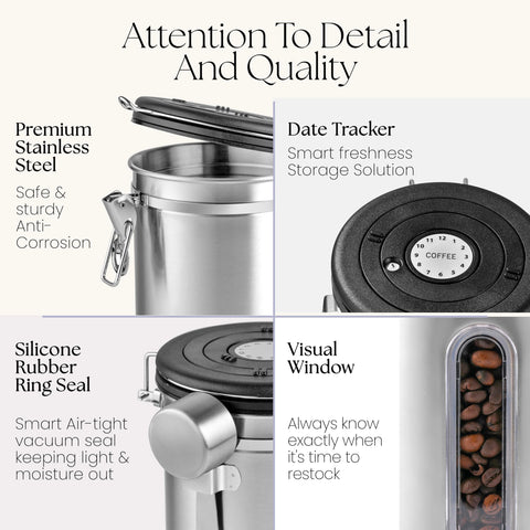 Mixpresso stainless steel airtight clamp seal preserves aroma
