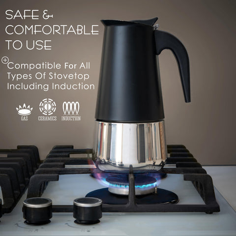 Mixpresso stovetop compatibility on gas, electric, and ceramic stoves