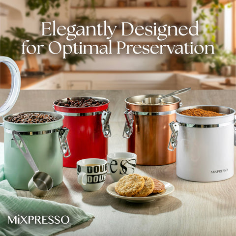 Mixpresso keeps dry goods fresh, from sugar to cereal, longer.