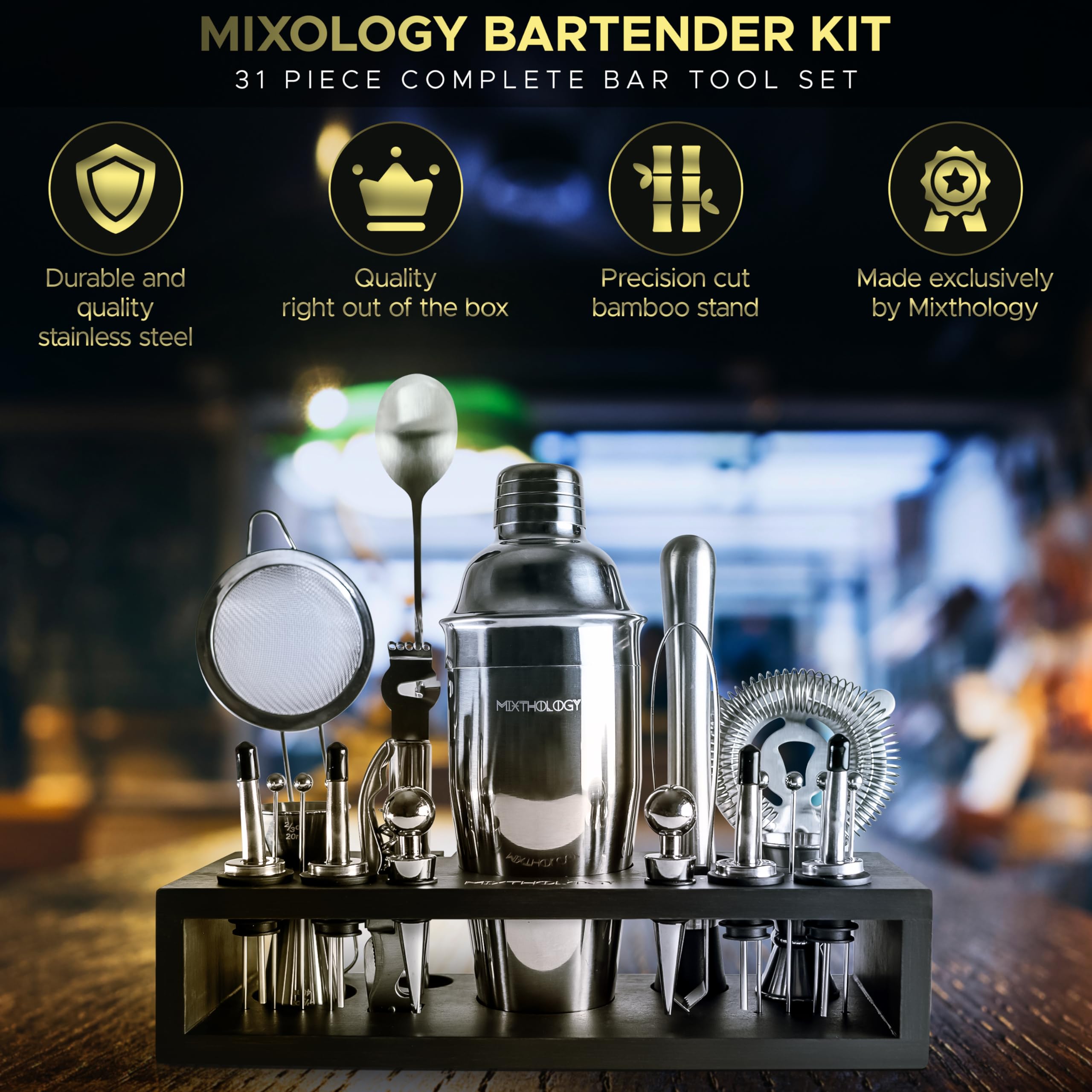 Mixthology corkscrew with foil opener for quick bottle access